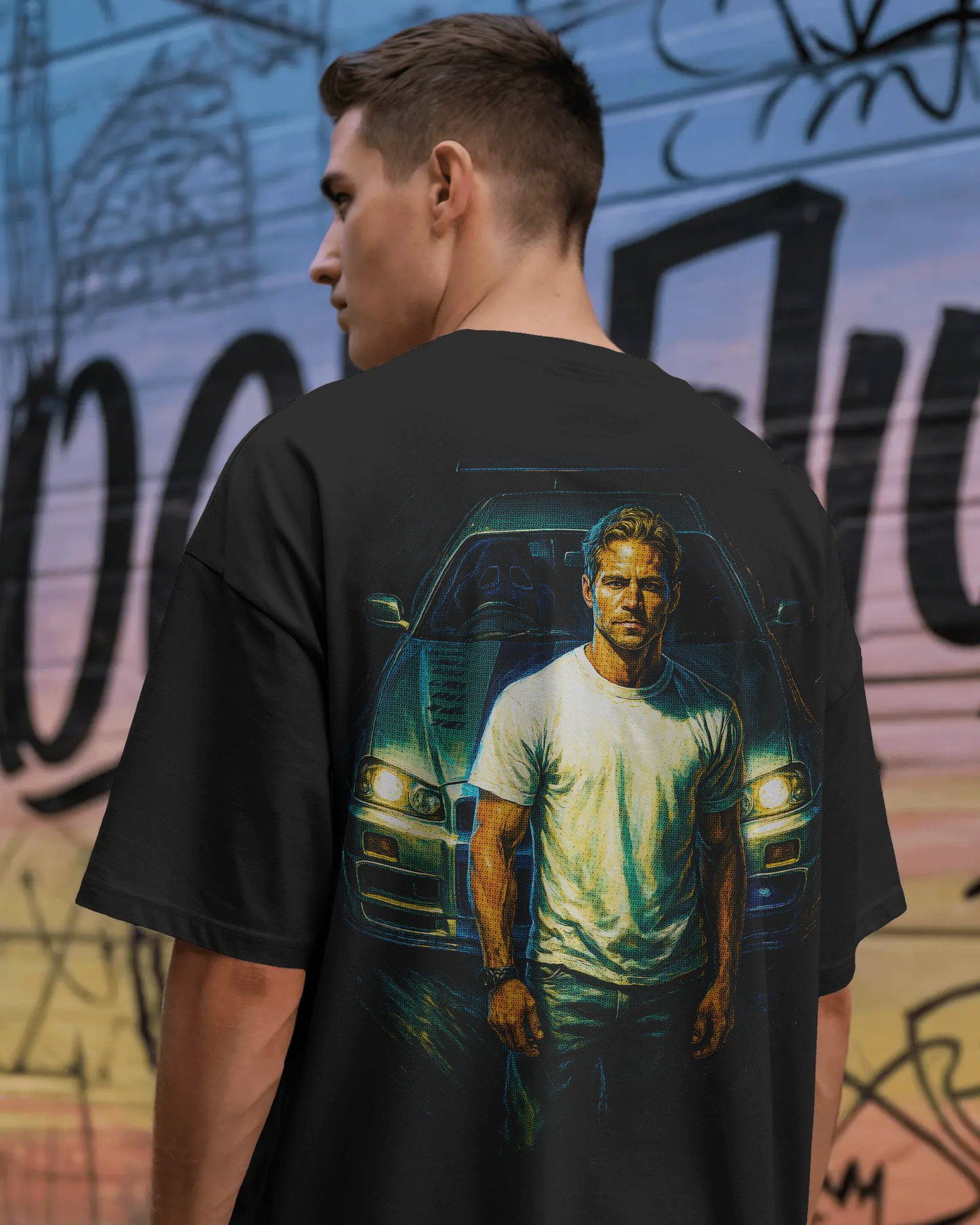 Remera rapidos y furioso skyline Paul Walker oversize