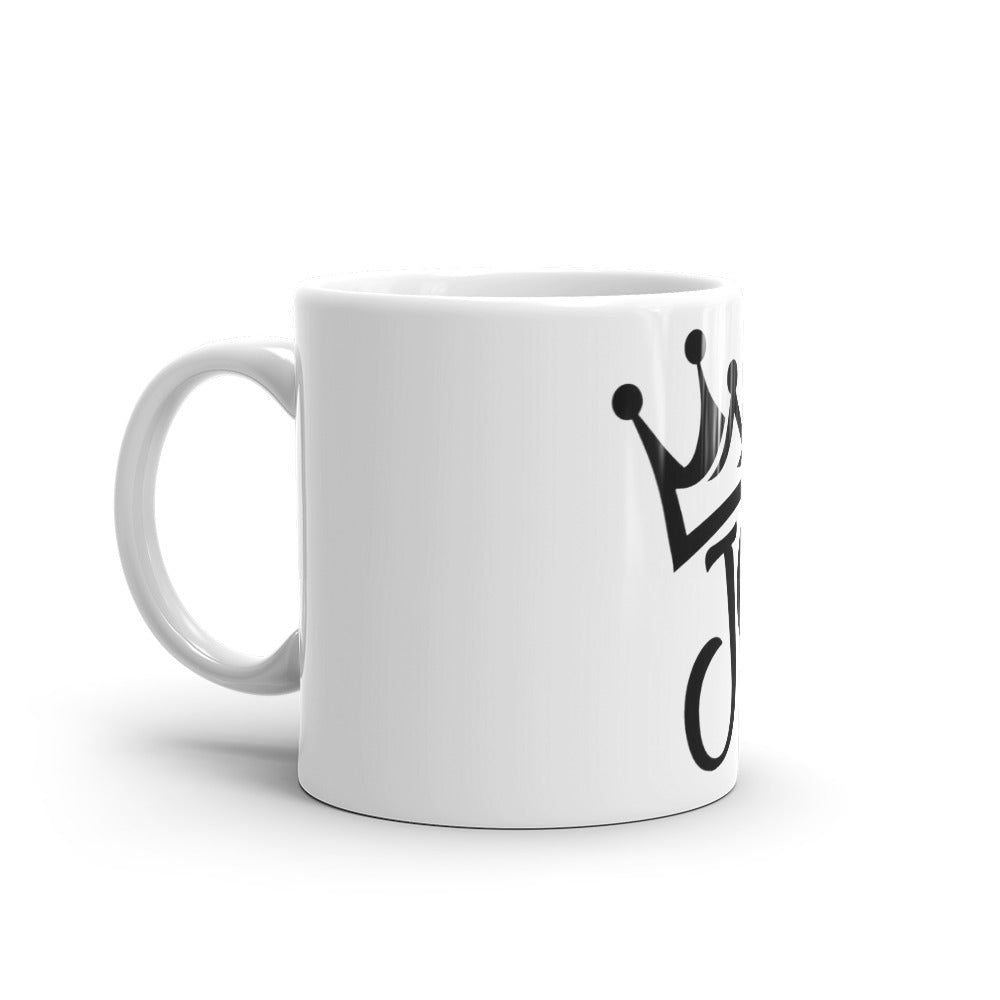 White glossy mug